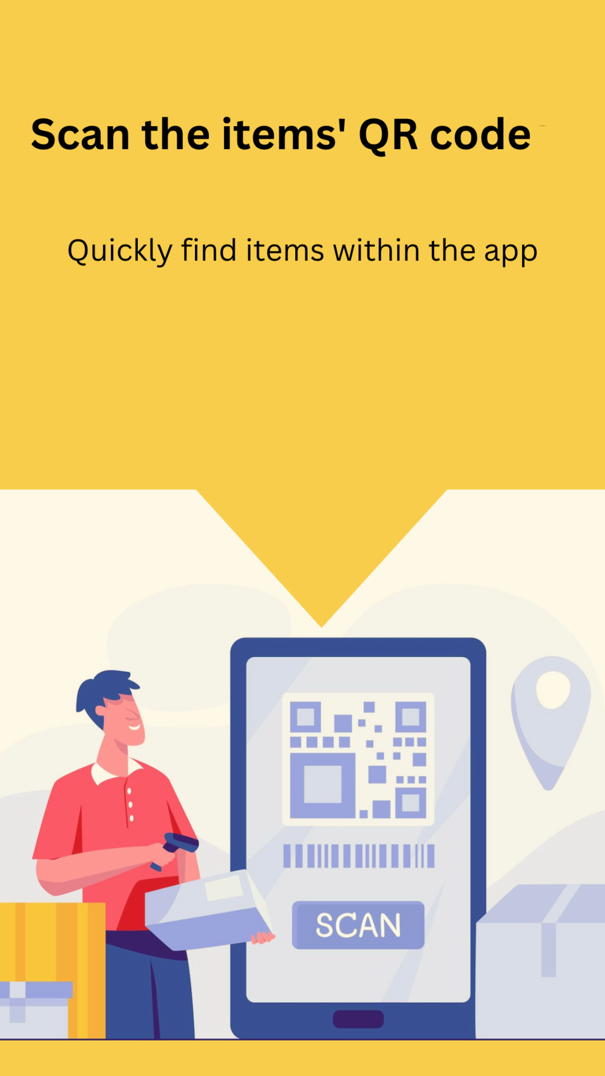 Scan the items QR code